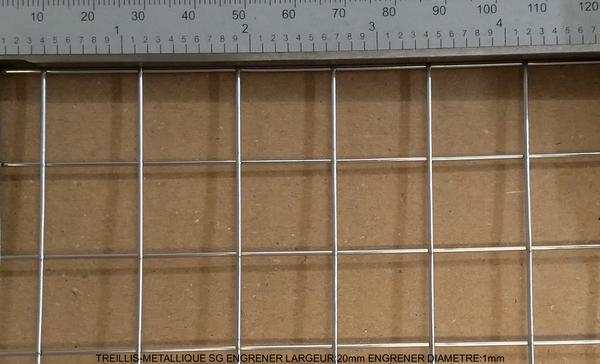 MAGASIN Treillis métallique SG Acier inoxydable L: 20mm D: 1mm S: 1.4301