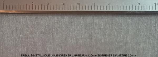 Treillis métallique V4A Acier inoxydable L: 0.125mm D: 0.08mm M: 120